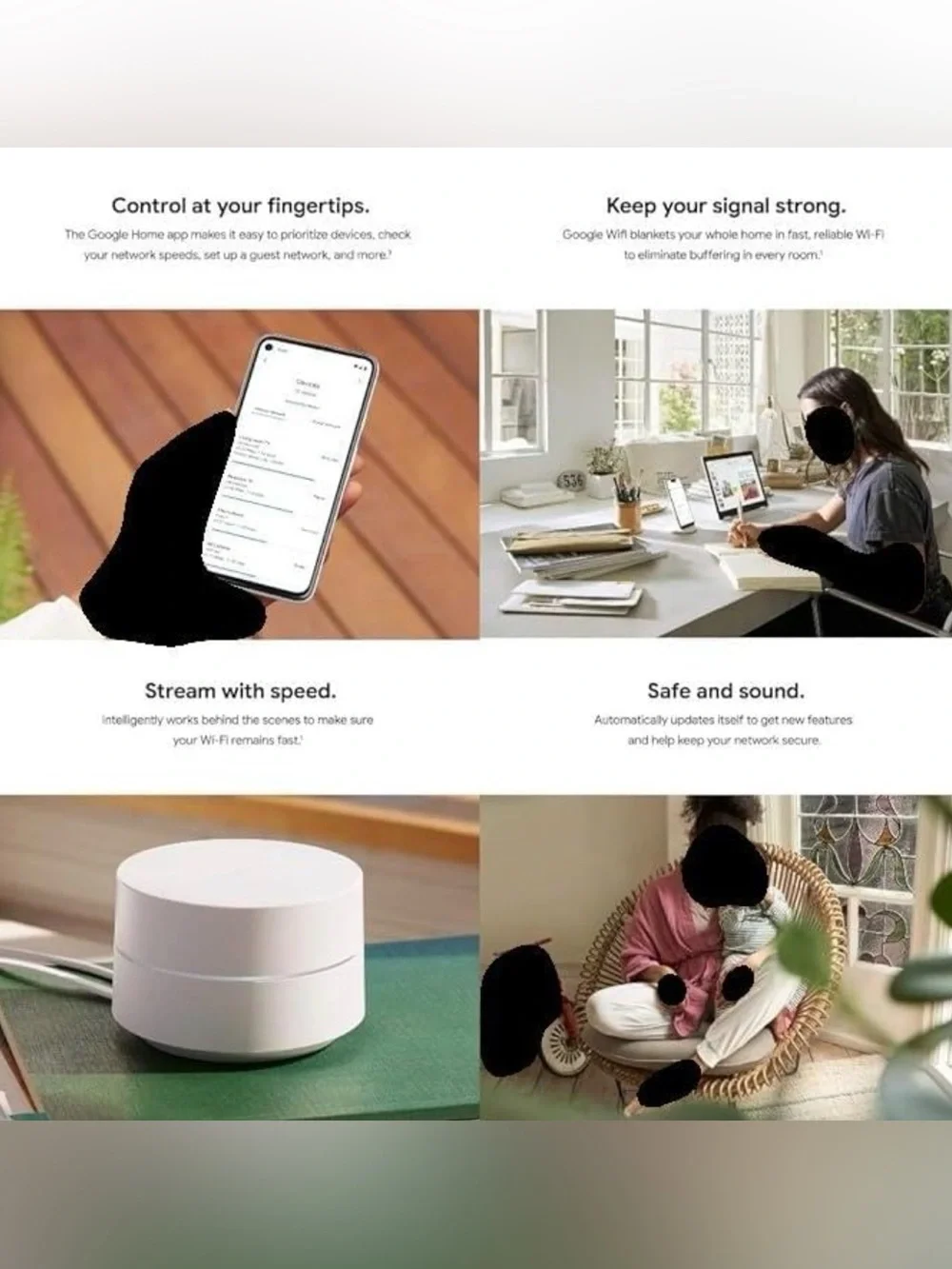 google WiFi - AC1200 - Mesh WiFi Router System Bundle (3 Pack) - Whole Home WiFi
